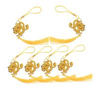 BESTYASH 6pcs Chinese Style Dragon Pendant Ornaments for Chinese Year Decoration Cloth and Material Tassels Festive Hanging Bonsai Charms for Home Office and Car for Spring Festival