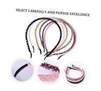 BESTYASH 6pcs Crystal Beaded Hair Hoop Full Beads Headband Handmade Cross Flower Woman Hair Accessory Suitable for Daily Wear and Party