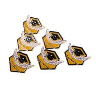 BESTYASH 6pcs Graduation Cap Lapel Pins Cute Cartoon Badge Colorful Brooches for Clothes Bags Hats Stylish Accessories for Graduates Teachers Party Decorations