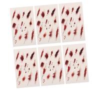 BESTYASH 6Pcs Halloween Zombie Wound Stickers Realistic Temporary Scar Decals for Vampire Makeup Special Effects Costume Parties Safe for All Skin Types