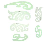 BESTYASH 6pcs Hollow Measuring Templates Drawing Rulers Set Geometric Shapes Plastic Stencils for Accurate Measuring and Building Templates for School and Factory Use