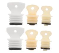 BESTYASH 6pcs Hot Water Bag Plugs Leakproof Stopper Caps Heat Resistant Water Bottle Sealers for Winter Warmth Retention Easy Replacement Fit Small to Large Bottles