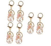 BESTYASH 6pcs Kawaii Keychain Cherry Blossom Pendant Cute Keychains for Backpack School Carnival Prizes Boys and Girls Birthday Party Favors Stylish Decorative Charms for Bags and Keys