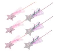 BESTYASH 6pcs Lightweight Fairy Wands for Glitter Princess Dress Up Sticks with Realistic Details Comfortable and Easy to Hold for Birthday Parties Costumes and Role Play