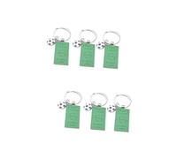 BESTYASH 6pcs Lovely Football Keyring Durable Key Pendant Unique Great Sports Fans Decorative Keychain for Bags and More Green