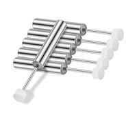 BESTYASH 6pcs Metal Trash Can Lid Damper 55-59n Replacement Mechanism | Nickel-plated Iron Construction, 85mm Specification, for Wastebaskets, Household Bins, Commercial Spaces and Schools