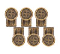 BESTYASH 6Pcs Movable Adjustable Metal No Sew Buttons Clip-On Brace Clips for Pants, Jeans, and Hats, Suitable for Stitch-Free Repair and Overalls Adjustment