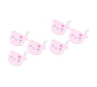 BESTYASH 6pcs Plush Pig Shape Purse Cute Zippered Wallets for Girls Lightweight and Portable Fluffy Key Storage Bags for Daily Use and Travel
