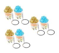 BESTYASH 6pcs Popcorn Keychain Charm Unique Bag Pendant Key Holder Creative Food-Inspired Key for Bags Backpacks Random Color Design