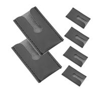 BESTYASH 6pcs PU Leather Safety Head Cover for Men Butterfly Double Edge Manual Travel Case Moisture Resistant Protective Sleeve for Closed Head Grooming Accessories
