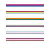 BESTYASH 6pcs Rainbow Ribbon Bowknot Making Ribbon Craft Making Polyester DIY Decoration Can Be Cut Freely for Party Sewing Project Random Color