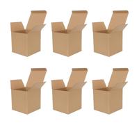 BESTYASH 6pcs Small Kraft Corrugated Cardboard Shipping Boxes for Mailing and Home Moving Hard Packaging Boxes with Enhanced Printing and Effortless Inventory Management