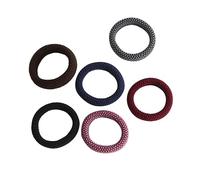 BESTYASH 6pcs Thick Seamless Elastic Hair Ties for Women Durable Ponytail Holders Deep Navy Black Dusty Pink Grey Stylish Hair Accessories for All Occasions