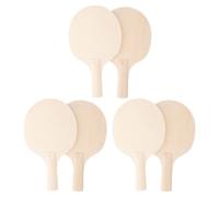 BESTYASH 6Pcs Unfinished Wood Table Tennis Bats with Grips DIY Design and Signature Commemorative Features, for Competitions and Leisure Use by Table Tennis Enthusiasts