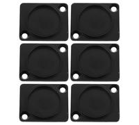 BESTYASH 6pcs Zinc Metal Rack Mount Blank Plates for Audio Rack Mounts and Speaker Wire Connectors, Black Dust Protector with Universal Compatibility for Wall Panels and Audio Mounting