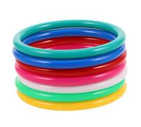 BESTYASH 7pcs Colorful Acrylic Bangles for Women Geometric Candy Color Stacking Bracelets Lightweight Wristbands for Birthday Party Favors Fashionable Friendship Jewelry