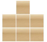 BESTYASH 7pcs Khaki Kraft Paper Self-stick Notes for Office and School, Lined for Writing, Square Shape, Removable Adhesive, Creative and Simple Design for Students and Daily Use