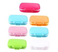 BESTYASH 7pcs Multifunctional Medicine Organizer Compartments for Travel and Portable Pill Storage Box Mixed for Medication and Jewelry
