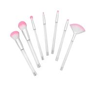 BESTYASH 7pcs Transparent Crystal Makeup Brush Set DIY Cosmetic Sand Brushes with Empty Handle for Women Easy to Hold Premium Bristles for Natural Makeup for Daily and Professional Use