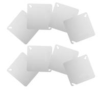 BESTYASH 8pcs Electrical Box Cover Plate Metal Square Blank Electrical Panel Cover Iron Silver Fire Resistant for Junction Boxes Home and Office