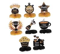 BESTYASH 8Pcs Retirement Honeycomb Decorations Elegant Retirement Theme Decor Supplies for Farewell Parties Easy to Hang for Celebrating