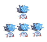 BESTYASH 8pcs Shark Coin Pouch Plush Zipper Wallet for Boys and Girls Cute Keys Purse for Portable Coin Holder for Change and Items and Lightweight Design Blue and Grey