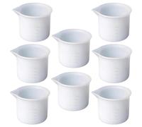 BESTYASH 8pcs Silicone Measuring Cups for Epoxy Mixing Scaled DIY Tools for Crafts Flexible and Cup for Beginners and Professionals
