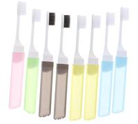 BESTYASH 8pcs Travel Toothbrush Soft Interspace Toothbrushes Hotel Folding Gentle for Adults Random Color