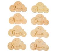 BESTYASH 8Pcs Wooden Cards Newborn Growth Signs Monthly Photo Props for Shower Chic Design for Capturing Special Moments