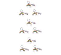 BESTYASH 9pcs Cartoon Rainbow Keychain Vivid Color Car Key Pendant Bag Charm for Keys Elegant Decor for Family and Friends
