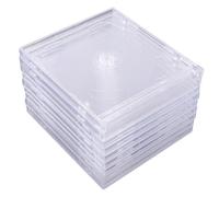 BESTYASH 9pcs Transparent Double CD Jewel Cases Acrylic DVD Holders for CD Storage Lightweight and Compact Design for Organizing and Protecting Your Discs