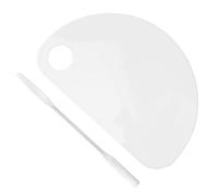 BESTYASH Acrylic Fan-shaped Nail Art Palette DIY Nail Polish Mixing Board for Manicure for Professional and Home Use
