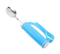 BESTYASH Adaptive Spoon for Elderly Disabled Non-Slip Stainless Steel Soft Silicone Handle Ergonomic Self-Feeding Utensils for Trembling Hands Portable Tableware for Patients
