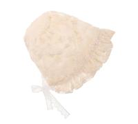 BESTYASH Adjustable Sun Hat for Lace Bonnet with Palace Inspired Design Soft Lightweight Cap for Summer Breathable Comfort Elegant Christening Holiday Wear Beige