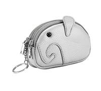 BESTYASH Adorable Elephant Purse Cute Change Storage Bag for Women Creative Japanese Style Wallet Key Chain for Bills and Essentials Grey Color