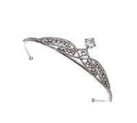 BESTYASH Alloy Bridal Crown Headband Rhinestone Tiara Handmade Elegant Wedding Accessory for Women Proms Birthdays Parties