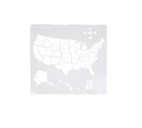 BESTYASH American Elements Map Pentagram Hollow Spray Template, DIY Painting Stencil for Wall, Wood, Paper, Fabrics