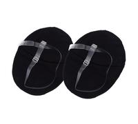 BESTYASH Armpit Absorbent Sweat Pads with Sweat-Wicking Material, Reusable Underarm Guards for Women, 2Pcs Black Cotton Pads