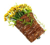 BESTYASH Artificial Sunflower Wall Mounted Hanging Planter Basket for Indoor Outdoor Home Garden Decor Fall Floral Arrangement for Party Wedding DIY Wall Decoration
