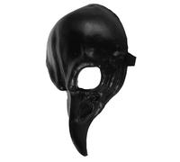 BESTYASH Bird Skull Mask Black One Size - Realistic Raven Beak for Halloween Party, Gothic Cosplay Accessory, Scary Bird Beak Skull Mask for Men and Women