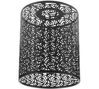 BESTYASH Black Industrial Cylindrical Iron Wire Light Shade Decorative Replacement for Broken Lampshade Bar Lighting Accessory