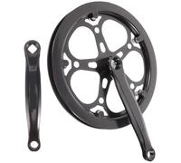 BESTYASH Black Single Ring Bike Crankset Kit 170mm 52t Square Taper | Aluminium Alloy and Steel Build, Hollow Axle Design, Standard 1/2x3/32 Chain Size, Single Speed Freewheel