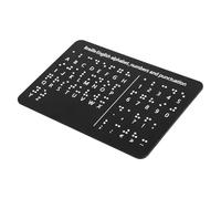 BESTYASH Braille Alphabet and Number Board Raised Dots Alphabet and Numbers Punctuation Tool Teaching Aid for Blind People (Black)