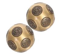 BESTYASH Brass Hand Exercise Ball Twelve-Sided Rotating Hand Strengthening Equipment for Finger Flexibility and Grip Training Portable Fitness Tool for Stress Relief and Rehabilitation