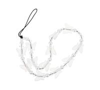 BESTYASH Butterflies Phone Lanyard Resin Pearl Charm for Students | Fashion Accessory, Quick Access and Easy Attachment, Hands-free Carry for Walking Shopping Purse USB Flash Drive