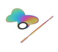 BESTYASH Butterfly Shape Makeup Mixing Palette with, Empty Nail Art Manicure Tool for Professional Cosmetic Blending and Color Mixing in Salon or Home Use
