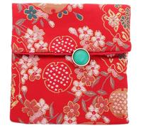 BESTYASH Button Bag Jewelry Storage Pouch Brocade Fabric Trinket Bag for Jewelry Small Items Wedding Favors Elegant Button Design Dustproof Protective