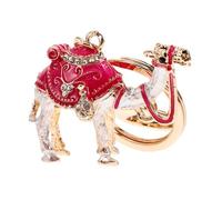 BESTYASH Camel Keychain Rhinestone Pendant Sparkling Caravan Camel Design Colorful Drip Oil Keyring for Women Car Keys Backpack Charm Accessory