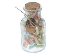 BESTYASH Capsule Message Bottles for Love Notes Romantic Anniversary Birthday Gift Decorative Glass Jars for Boyfriend Girlfriend Valentines Day with Wish Paper Inserts