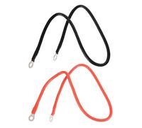 BESTYASH Car Battery Cable Copper Power Cable with Ring Eyelets, Black and Red Pair for Car Battery, Vehicles and Rv, Excellent Electrical Conductivity, High Temperature Resistance